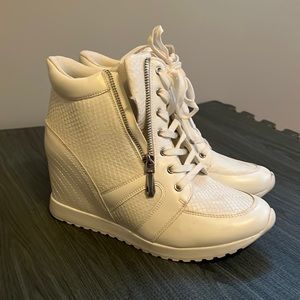 White Wedge Tennis Shoes